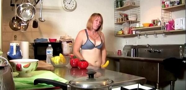  Super sexy old spunker loves to get kinky in the kitchen